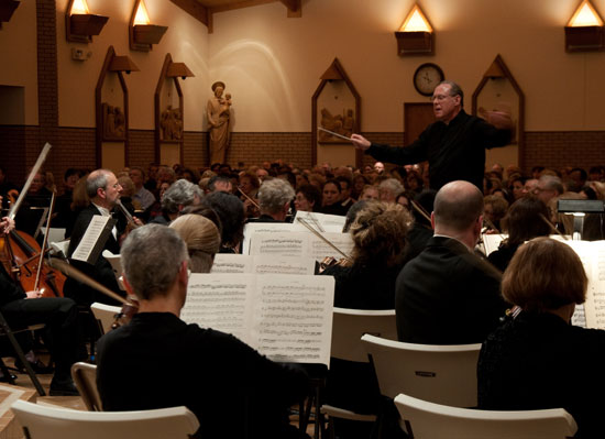 Members of Detroit Symphony Orchestra perform at Our Lady Star of the Sea Church
