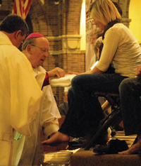 Auxiliary Bishop Francis Reiss Holy Thursday Foot Washing-1
