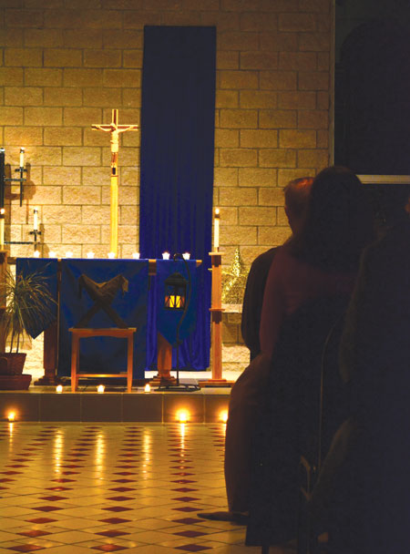 Taize-style prayer involves long periods of silence between pslams, songs and prayer said Daniel Grieg, who led a Taize session Dec. 12 at St. Mary of the Hills Parish in Rochester Hills. Rather than using silence as a means of “emptying” or “centering” oneself, the silence in Taize prayer is used to meditate and pray for openness to God’s presence. 