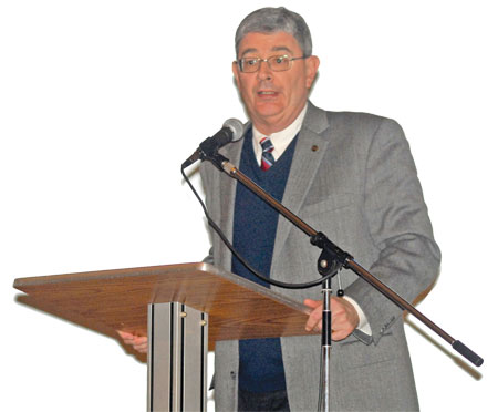 George Weigel speaks Jan. 24 to the Fellowship of St. Paul at Sacred Heart Major Seminary.