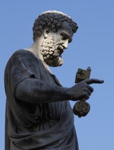 St Peter with the "keys of the kingdom." (CNS photo)