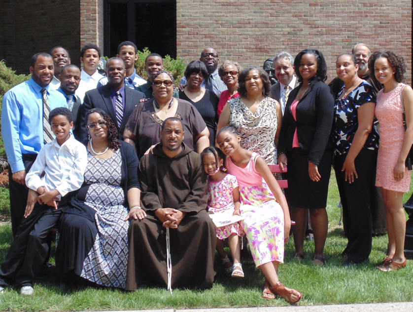 Bro. Joseph Taylor, who professed first vows as a Capuchin friar July 19, was baptized and grew up at St. Charles Borromeo Church in Detroit. Bro. Taylor was joined by his family for the celebration at St. Lawrence Seminary in Mount Calvary, Wis. 