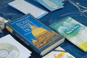 Popular books offered by the Legion of Mary for those seeking to learn more about Catholicism.  