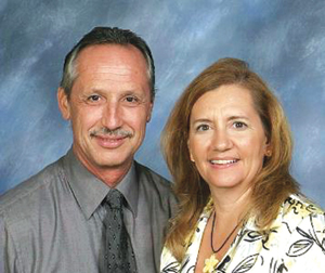 Michelle Pomante, seen with her husband, Joe, says she often prays throughout the work day. 