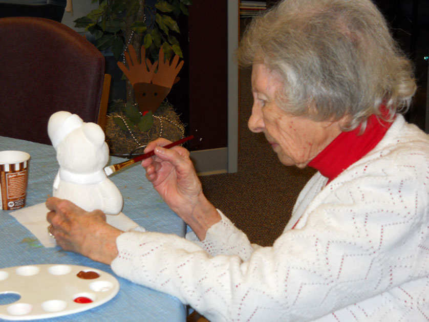 Painting is one of several activities available to seniors and others through Catholic Charities of Southeast Michigan’s Adult Day Health Services. A Nov. 22-23 collection will help raise money for CCSEM’s many programs and services in the Archdiocese of Detroit.  
