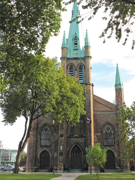 Windsor’s centuries-old Assumption Catholic Church sits just next to the Ambassador Bridge on the Canadian side. Assumption was founded as a French Jesuit mission in 1728, just two decades after its sister parish on the American side, Ste. Anne de Detroit. At the time of both parishes’ founding, no border divided the two communities. Now, Assumption Church may close for good unless it can raise $10 million for critical restoration work. 