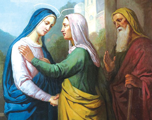 In the account of the visitation of Mary with Elizabeth, Luke’s account parallels the Old Testament story of David bringing the Ark of the Covenant to Jerusalem.