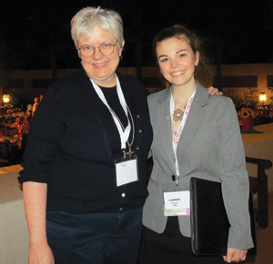 Sr. Bridget Bearss, RSCJ, head of Academy of the Sacred Heart in Bloomfield Hills, and Lauren Dumas, a senior at the academy, attended the AMASC World Congress in Arizona in November. 