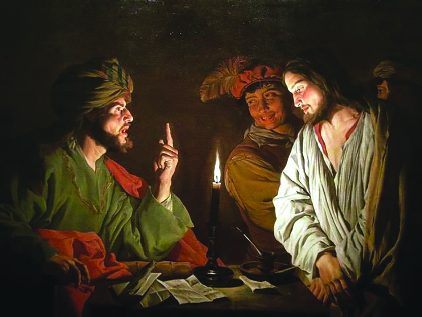 The high priest Caiaphas questions Jesus in Matthias Stom’s 17th century work. What might look like an overreaction by Caiaphas in tearing his garments at Jesus’ answer has more to do with the roots of what Christ actually said.