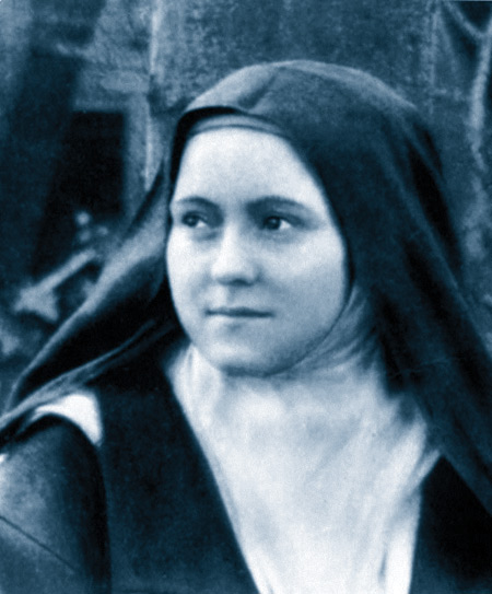 St. Therese of Lisieux, the Carmelite nun known as the "Little Flower,"is seen in this 19th century photograph.