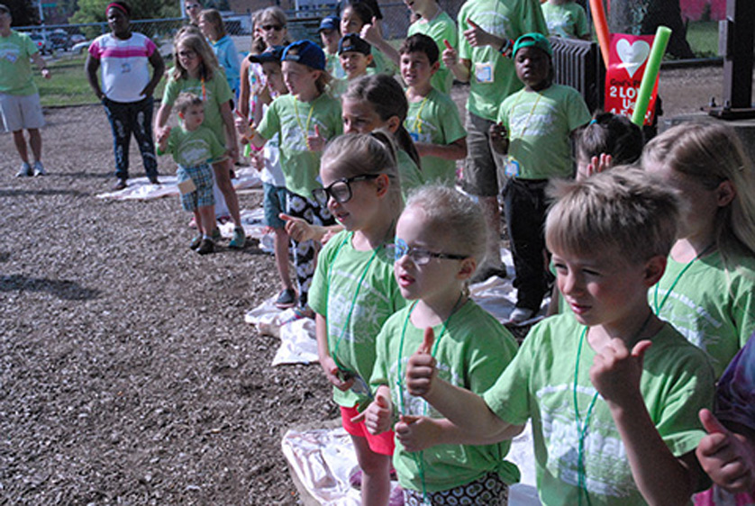 Vacation Bible School campers at St. Ambrose Parish in Grosse Pointe Park participate in outdoor activities June 26 focusing on the environment, an important theme of Pope Francis' recent encyclical, Laudato Si. Photos by Dan Meloy | The Michigan Catholic