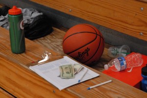 Parishioners donate $5 each Wednesday to play basketball in support of veterans at Waterford Our Lady of the Lakes.