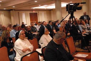 Attendees of the second international symposium on Christianity in the Middle East learn about the plight of Christians suffering persecution at the hands of ISIS in Iraq and Syria.