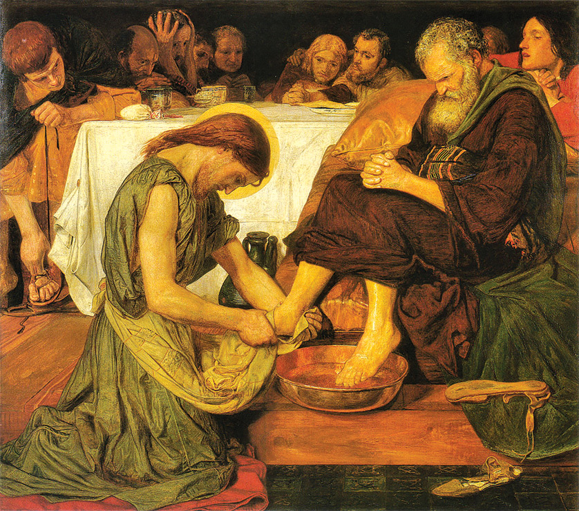 Jesus washes Peter's feet in this 1856 painting by Ford Madox Brown. When Jesus gave Peter the authority to "bind" and "loose," he was giving him an authority that was well understood in the Jewish synagogues at the time.