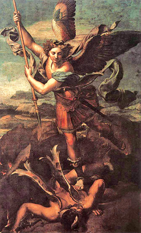 Raphael's "St. Michael and the Devil, " circa 1504, depicts the prince of the heavenly host vanquishing Satan in a decisive victory for Christ. Much has been made about the unveiling of a 9-foot statue of "Baphomet," a goat-headed image of the devil, by the Satanic Temple in Detroit two weekends ago, but the reality of the devil is that he is just as vain and foolish as he is crafty.