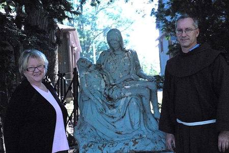 Patti Giangrande and Fr. Alex Kratz, OFM, co-founders of Terra Sancta Pilgrimages, are renovating St. Joseph Chapel and the Shrine of the Immaculate Heart of Mary in Pontiac.