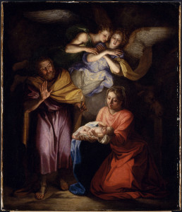 "The Nativity" by French painter Noel Coypel features Mary, Joseph and angels in adoration of the Christ Child. The Christmas season begins with the Dec. 24 evening vigil commemorating the birth of Christ and ends with the feast of the Baptism of the Lord Jan. 10. (CNS/courtesy of Art Resource) 