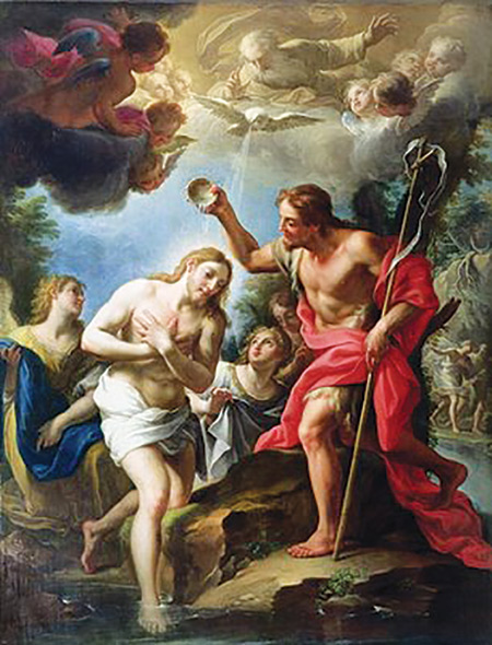 Francesco Trevisani's "Baptism of Christ," circa 1723. CNS Photo