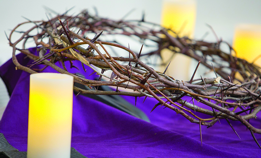 A crown of thorns is seen on Ash Wednesday at St. Bonaventure Church in Paterson, N.J., March 5. Ash Wednesday marks the beginning of the penitential season of Lent, during which Christians reflect on the suffering of Jesus, especially on Good Friday, observed April 18 this year. (CNS photo/Octavio Duran) (March 6, 2014)