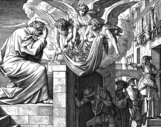 In Acts 10, St. Peter has a vision in which unclean animals are lowered by angels with instructions from God to “kill and eat.” This passage is indicative of the fact that the dietary prescriptions of the Old Law, known as the “ceremonial law” were superseded when Jesus Christ was revealed in the New Testament.