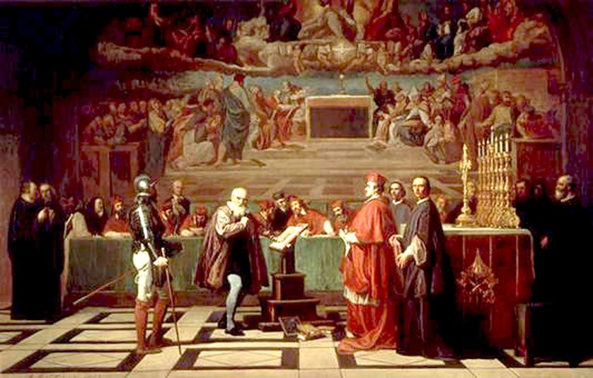 Galileo appears before the Holy Office in this 19th century painting by Joseph Nicolas Robert-Fleury. While the Inquisitions were a very real part of the Middle Ages — and did on occasion involve abuse of authority — they must be understood in the context of their time, and the numbers of those condemned were not nearly as great as revisionist historians often suggest.